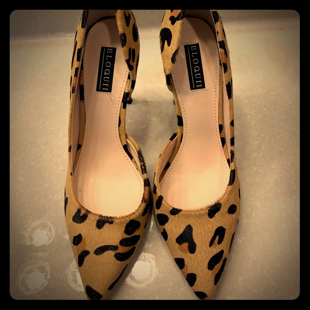 Eloquii Leopard print d’Orsay high heel,8,NWOT